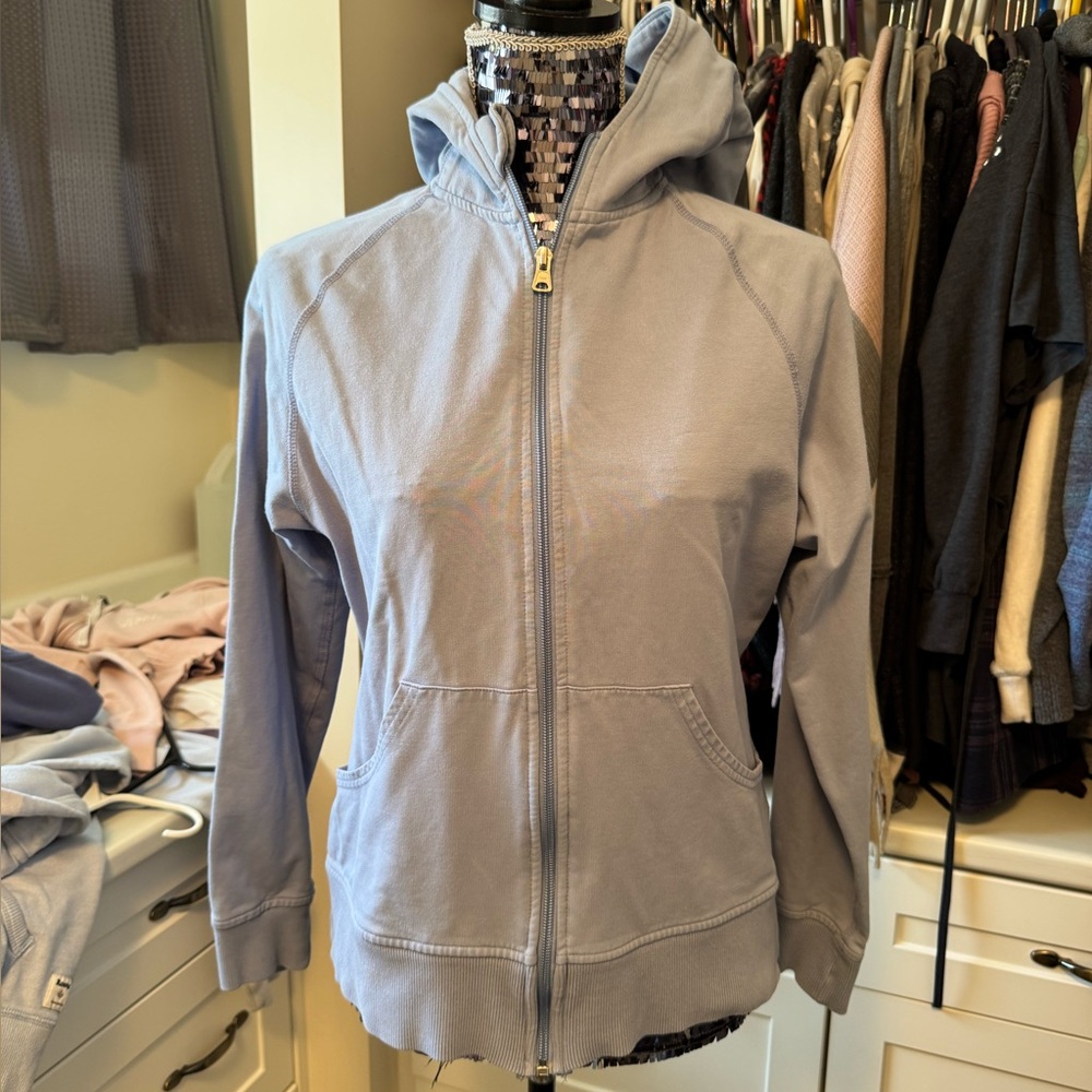 5/$25 light blue cotton full zip hoodie S